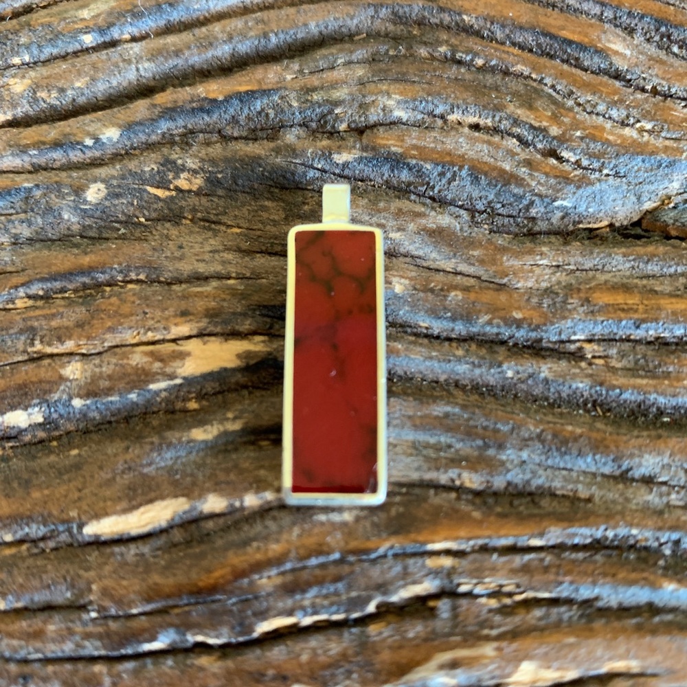 Sterling silver 925 Red Jasper pendant